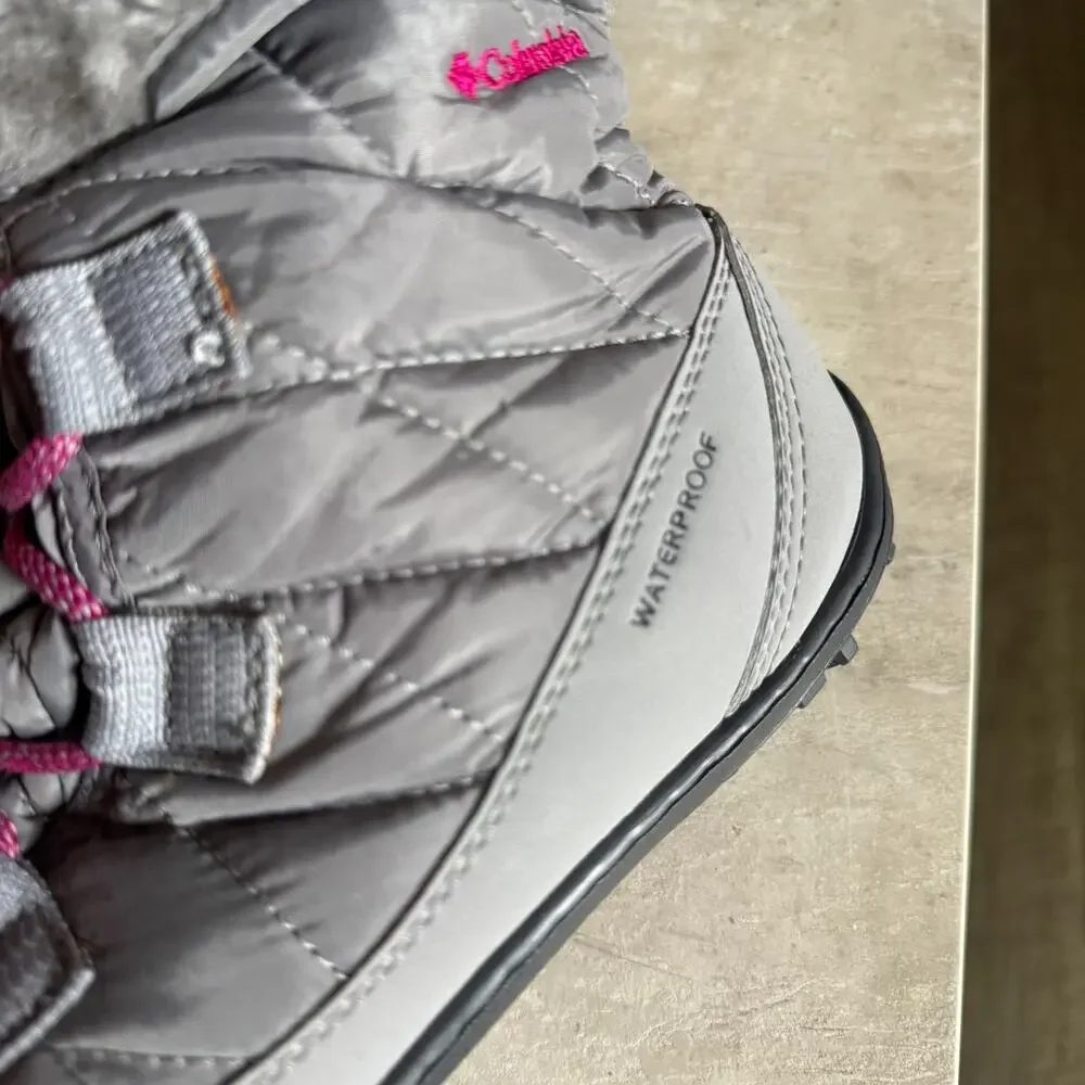 Columbia Minx Shorty Omni-Heat Waterproof Boots 6Y - EU 38 Womens 7.5-8 Gray
